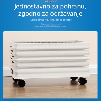 Uski visoki koš za rublje s kotačićima, pomični, za kupaonicu