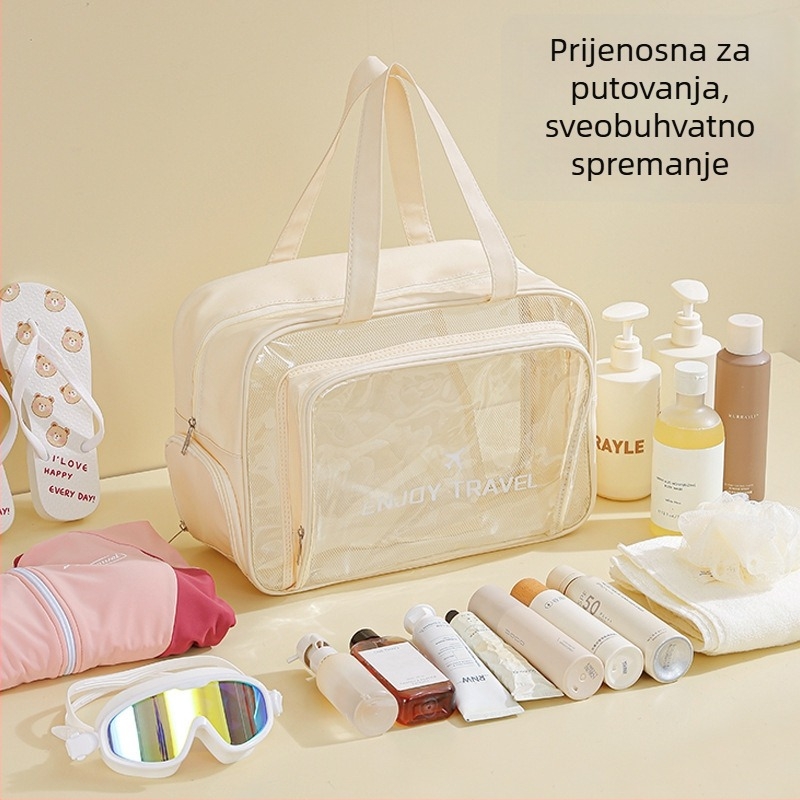 Debljasta vodootporna torba za kozmetiku s odjeljkom za suho i mokro, velik kapacitet, putna torba za cipele i opremu za plivanje