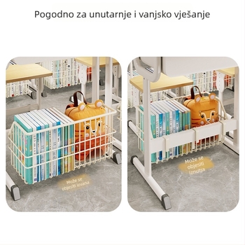 Viseći koš ispod stola za pohranu, organizator za torbe i knjige, višenamjenska kutija za knjige