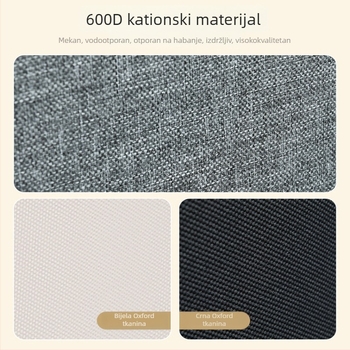 Sklopivi koš za prljavu odjeću velike kapacitete, japanskog stila, 125 L, s kugličnim ležajevima na kotačima