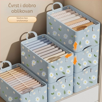 Daisy kutija za odlaganje odjeće, ladica tip s donjom pločom, sklopivi čelični okvir, prašnjavo garderobno skladištenje 30 L
