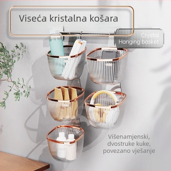 Minimalistička kristalna viseća košarica za pohranu – kuhinja, kupaonica i spavaća soba