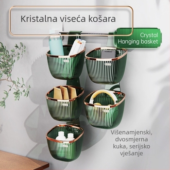 Minimalistička kristalna viseća košarica za pohranu – kuhinja, kupaonica i spavaća soba