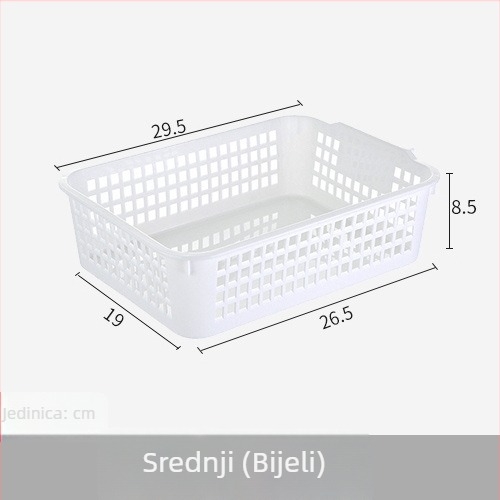 Plastična stolna košara za pohranu, kućna upotreba, minimalistički dizajn, organizator kupaonice, za grickice i ostale predmete
