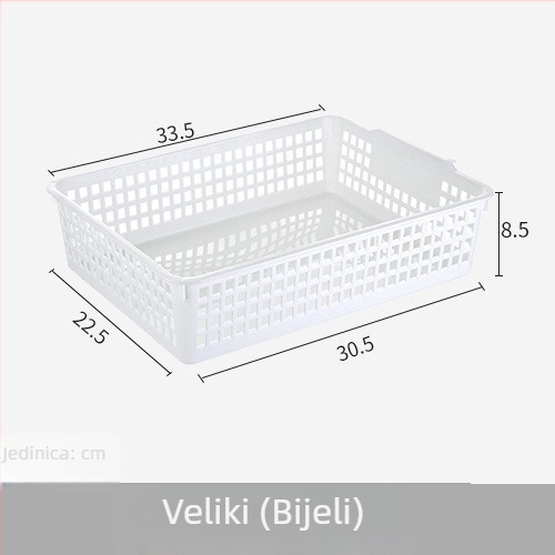 Plastična stolna košara za pohranu, kućna upotreba, minimalistički dizajn, organizator kupaonice, za grickice i ostale predmete