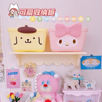 Miniso Sanrio plastični kućni koš za pohranu s Hello Kitty i My Melody