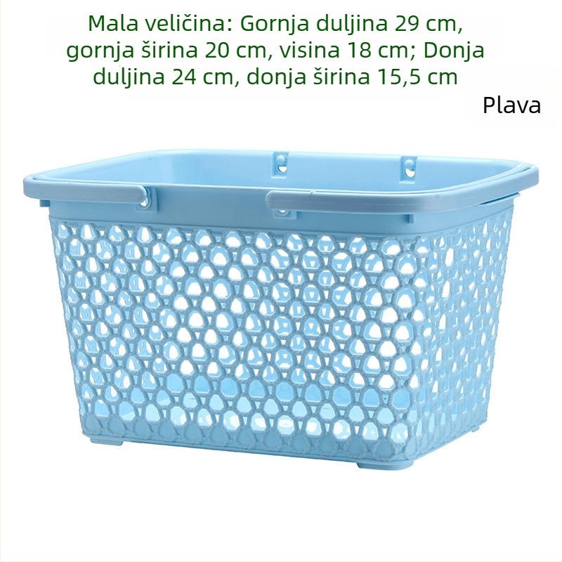 Prijenosna košarica za kupanje za kozmetiku, plava boja, ženski stil, za studentski dom