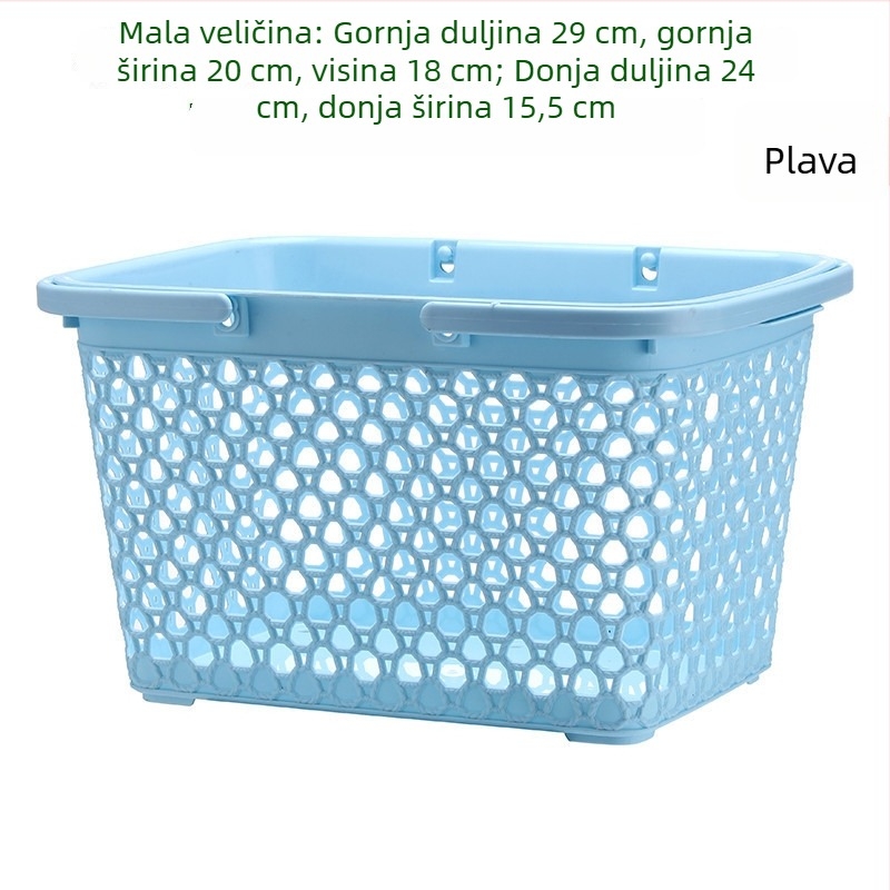 Prijenosna košarica za kupanje za kozmetiku, plava boja, ženski stil, za studentski dom