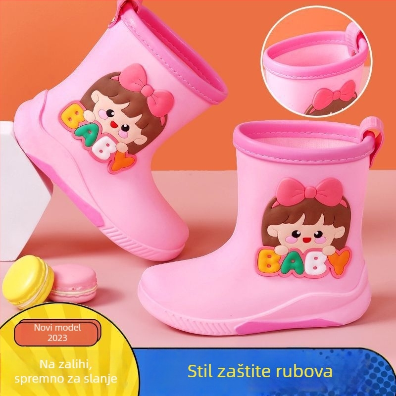 Dječje čizme za kišu i vodene cipele s crtanim motivom, unisex, PVC, proljeće-ljeto