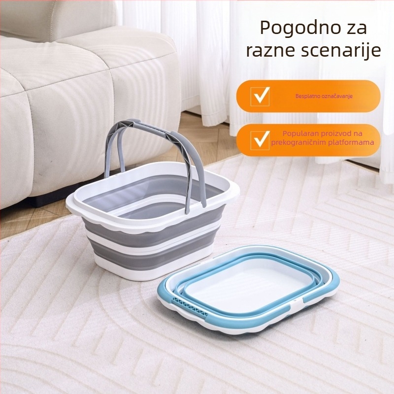 Višekorisni koš s ručkom — za piknik, pranje, putovanja, kupovinu, voće i prljavu odjeću