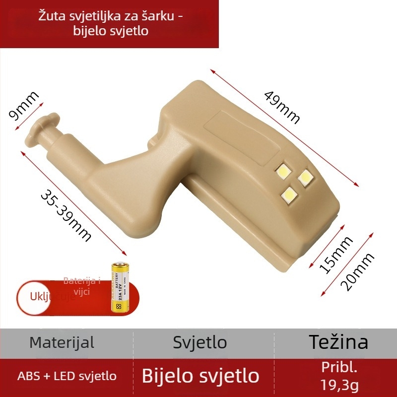 LED svjetlo za šarke ormarića – višenamjensko senzorno svjetlo za vrata ormara