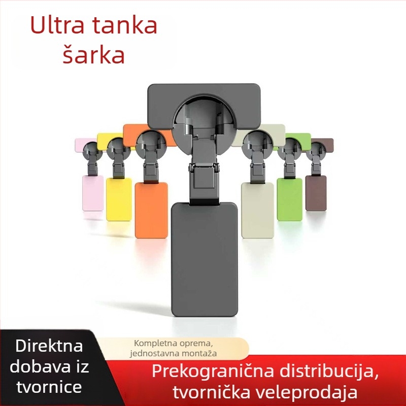 Ultra-tanki hidraulični šarki s amortizerom – tiha ravna šarka za vrata 18–30 mm, panel vrata garderobe/ormara