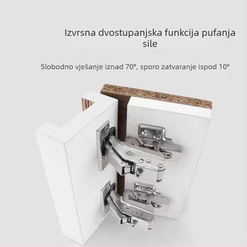 125° pantenza ormara s amortizerom, u obliku kostiju, vrata s rešetkom od 35 mm, debljina vrata 30–36 mm
