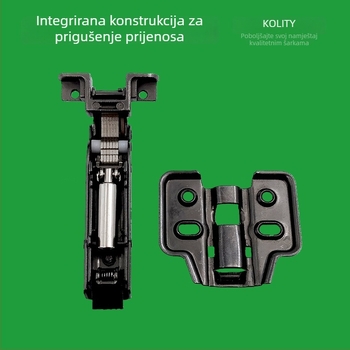 Cornelius 20 izuzetno uski bočni hidraulični šarka za vrata s aluminijskim okvirom, crni agat završna obrada