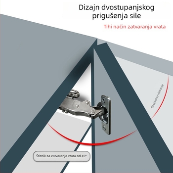 Fga Panti za ormariće s dvostupanjskim tlom i tihim amortizerom, 35 mm čašica, potpuno pokrivanje, ugrađeni čelik