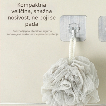 Set od 4 snažno samoljepljive zidne kuke, za kuhinju, kupaonicu i dom