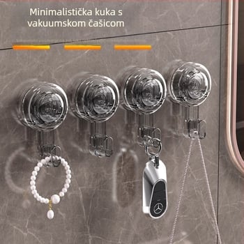 Čvrsta usisna kuka za kupaonicu, bez bušenja, uklonjiva