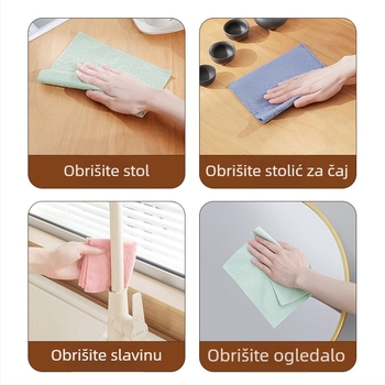 Debeli jednokratni kuhinjski krpe za čišćenje, uklanjaju masnoću, perive, dvostruka upotreba za suho i mokro, u kutiji