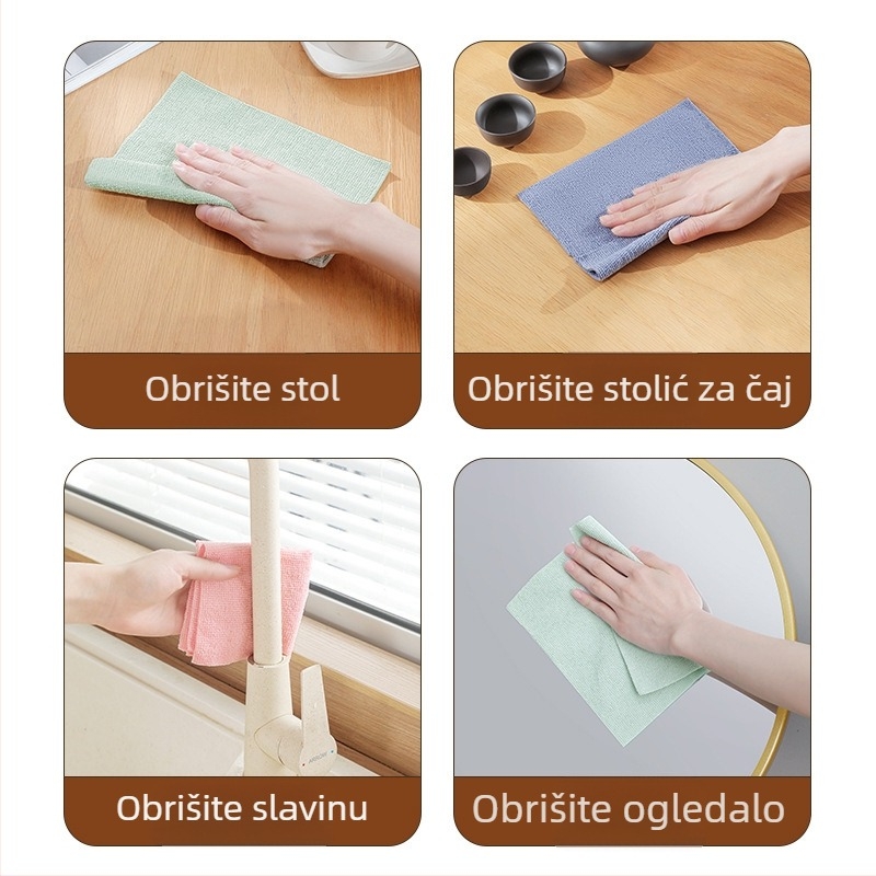 Debeli jednokratni kuhinjski krpe za čišćenje, uklanjaju masnoću, perive, dvostruka upotreba za suho i mokro, u kutiji