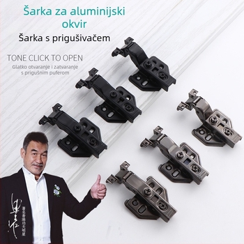 LK-001 Hidraulički amortizirani šarniri za staklena vrata i ormariće s aluminijskim okvirom (LK-001), tiho rad