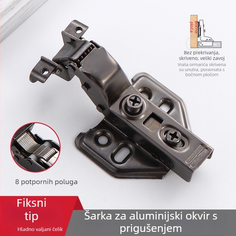 LK-001 Hidraulički amortizirani šarniri za staklena vrata i ormariće s aluminijskim okvirom (LK-001), tiho rad