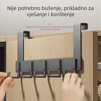 Vješak za vrata ormarića za studentski dom, bez bušenja, za vrata ormarića i kuhinje