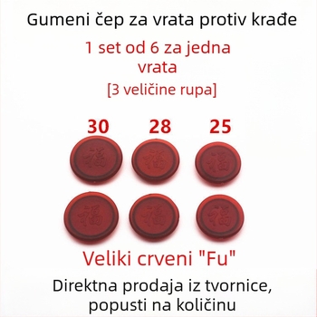 Protivprovalna vrata – okrugli zatvarač rupa, dekorativni poklop rupa, unutarnji utikač za vrata i prozore