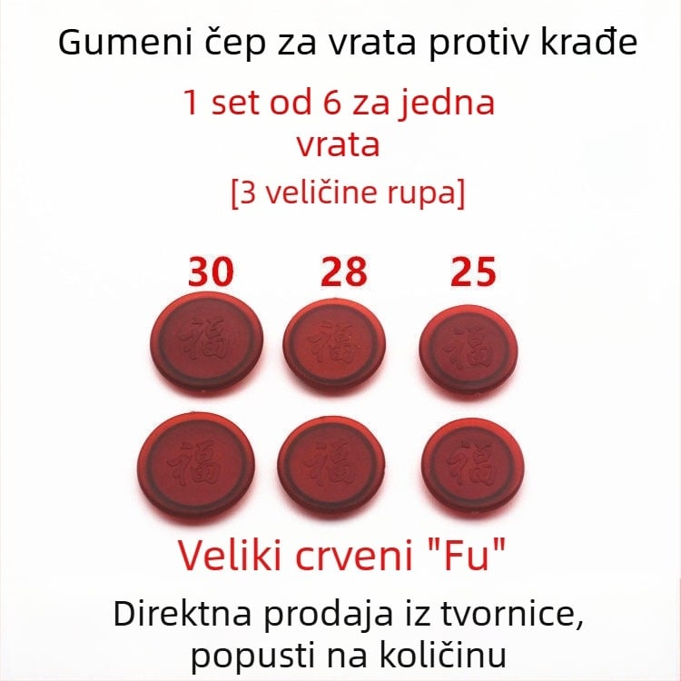 Protivprovalna vrata – okrugli zatvarač rupa, dekorativni poklop rupa, unutarnji utikač za vrata i prozore