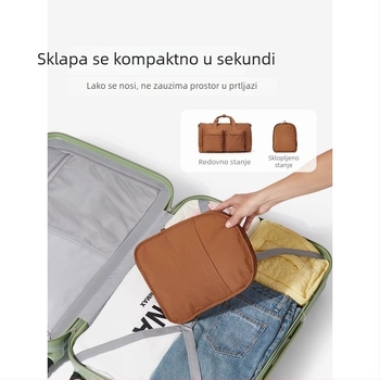 Sklopiva torba za ručnu prtljagu za putovanja, lagana, velika kapaciteta, s dodatnom torbom
