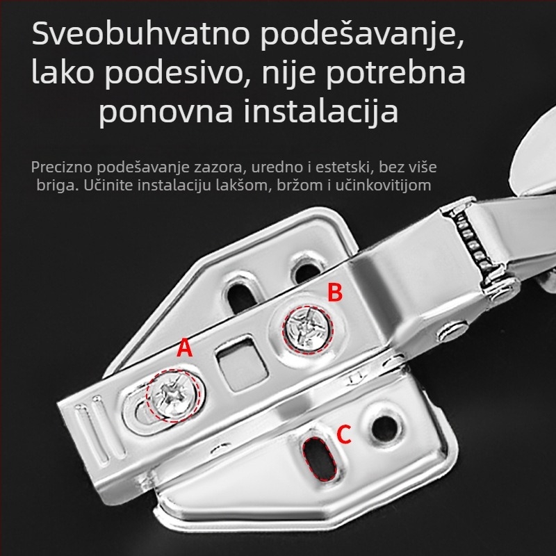 Debljina 40-krilni šarniri s hidrauličkim amortizerom za ormariće i garderobe, tih, velik zavoj vrata