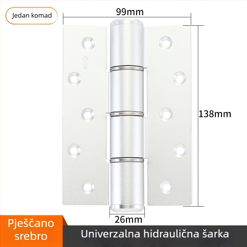 Podesive hidraulične šarnire s oprugom od aluminijskog legura, automatsko zatvaranje vrata, unutarnje drvene i skrivene vrata
