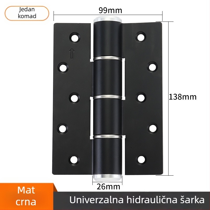 Podesive hidraulične šarnire s oprugom od aluminijskog legura, automatsko zatvaranje vrata, unutarnje drvene i skrivene vrata