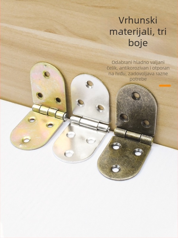 Željezni šarke u obliku slova H za vrata ormara i garderobe, male, od hladno valjanog čelika, model 199207