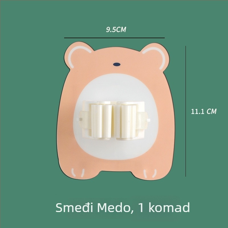 Samoljepljivi klip za mop, višefunkcionalni držač bez bušenja, zidni držač za mop u kupaonici