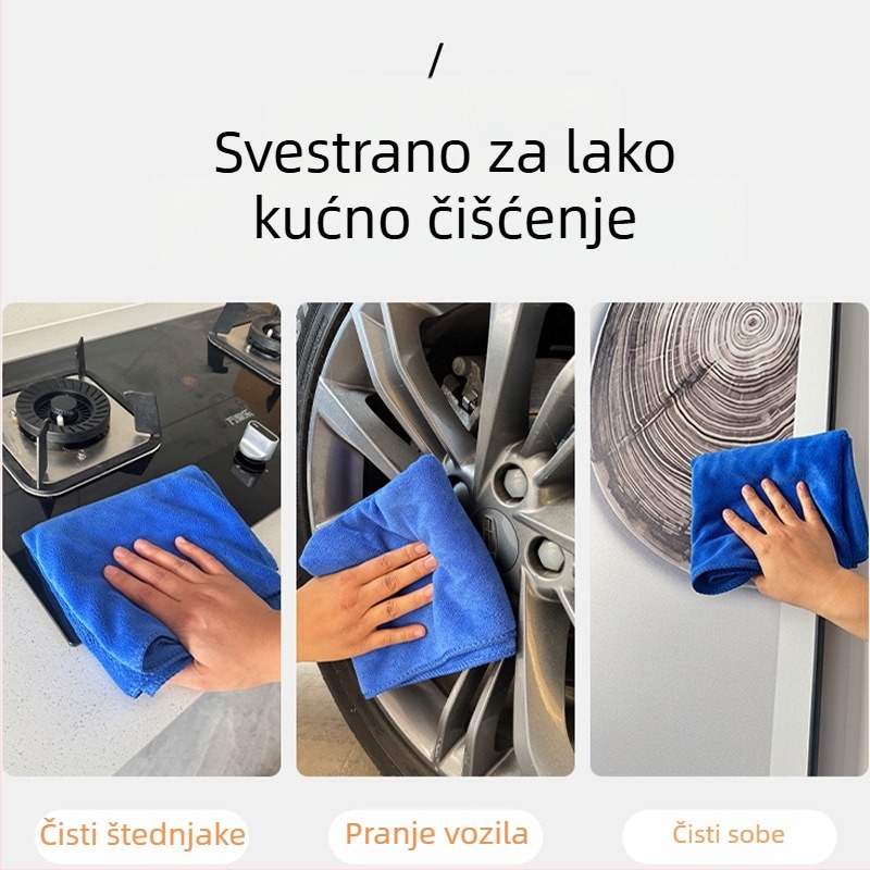 Zadebljana mikrovlaknasta krpa za pranje automobila, bez dlačica, visoko upijajuća krpa za čišćenje automobila