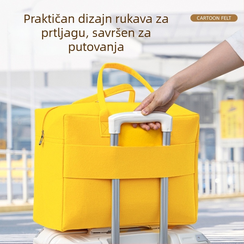 Filc torba za putovanje, višenamjenska, lagana, s velikim kapacitetom, slatki crtani stil