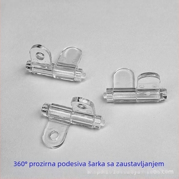 Prozirne akrilne amortizirajuće šarke za male ormare, s podesivim zaustavnim momentom, sklopni dizajn