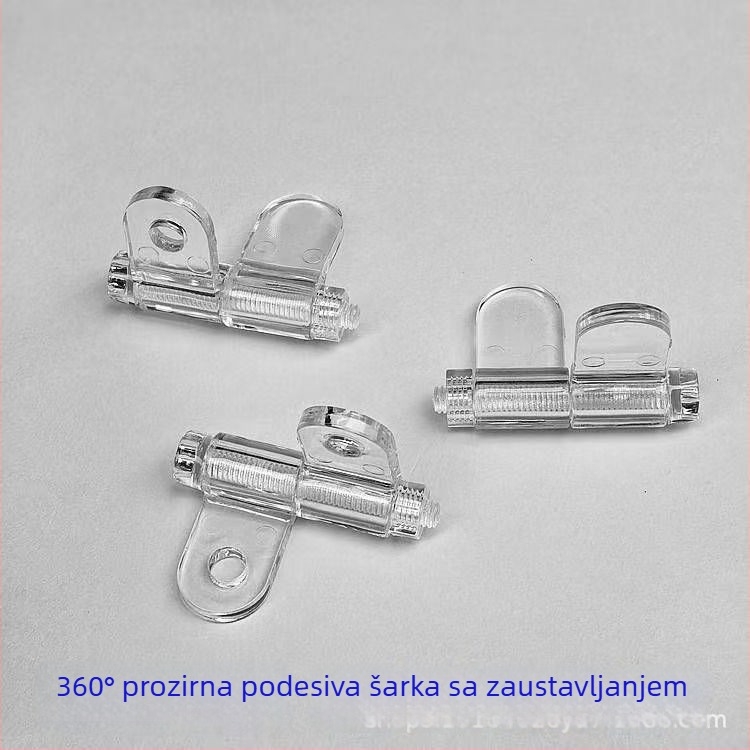 Prozirne akrilne amortizirajuće šarke za male ormare, s podesivim zaustavnim momentom, sklopni dizajn