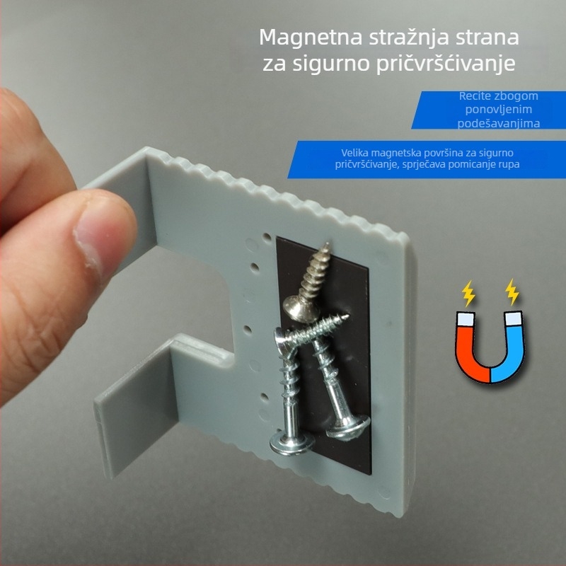 Pomoć za ugradnju šarki s magnetskim ograničivačem od 2 mm za brzo postavljanje i pozicioniranje vrata ormara