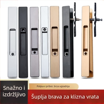 Težak zaptivač za klizna vrata s jednopoložajnim zaključavanjem za balkonska vrata i prozore, protiv padova, šuplja brava za kućnu upotrebu