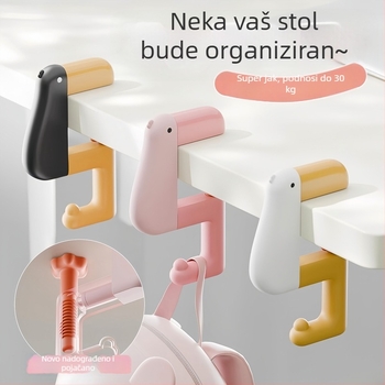 Kreativni držač ruksaka za stol, bez bušenja, prijenosni i stabilan držač torbe