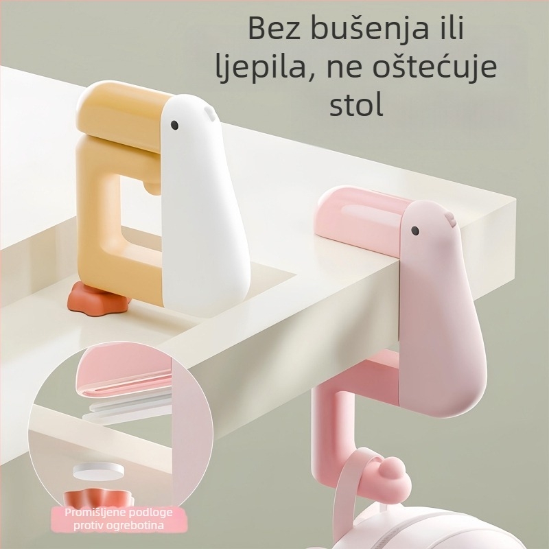 Kreativni držač ruksaka za stol, bez bušenja, prijenosni i stabilan držač torbe