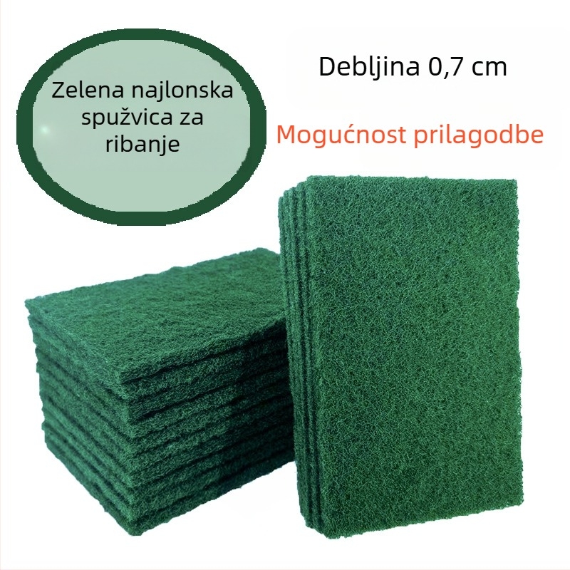 Zelena kuhinjska abrazivna spužva za uklanjanje masnoće
