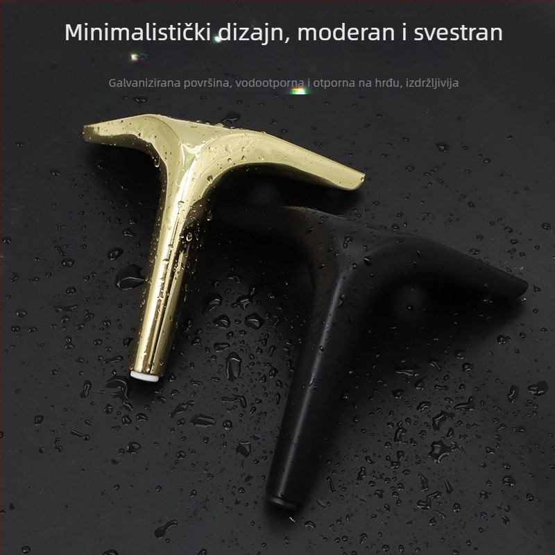 Set nogu za namještaj od hladno valjanog čelika – za TV ormarić, stolić za kavu i kupaonski ormarić; moderni minimalistički stil, metalne noge premazane sprejem