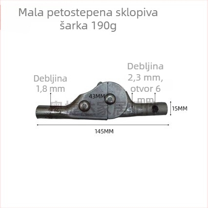Kovane željezne hardverske dodatke za krevet, kućna upotreba, europskog stila kreveta s pet pozicija šarki za kauč-krevet, sklopivi metalni konektori