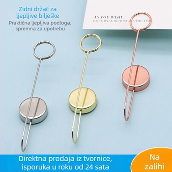 Minimalistička zidna kukica bez čavala i držač za bilješke – dvostruka funkcija za stolno i zidno skladištenje