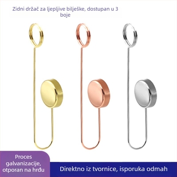 Minimalistička zidna kukica bez čavala i držač za bilješke – dvostruka funkcija za stolno i zidno skladištenje