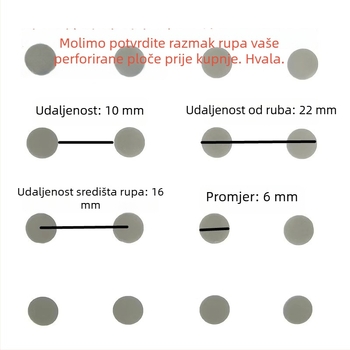 Viseći koš od perforirane kovinske ploče – skladišni koš