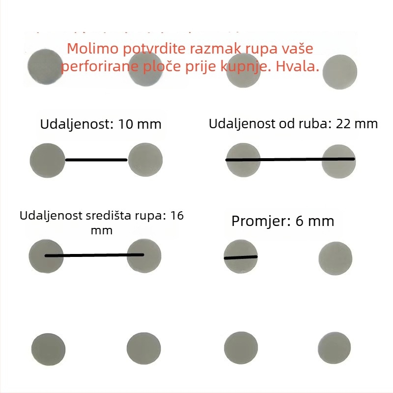 Viseći koš od perforirane kovinske ploče – skladišni koš