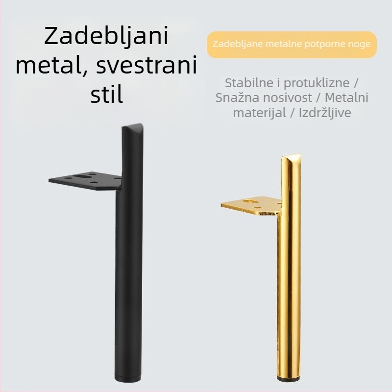 Metalne noge namještaja: kauč, ormar, stol za kavu, TV stalak i noćni ormarić – moderan minimalistički stil